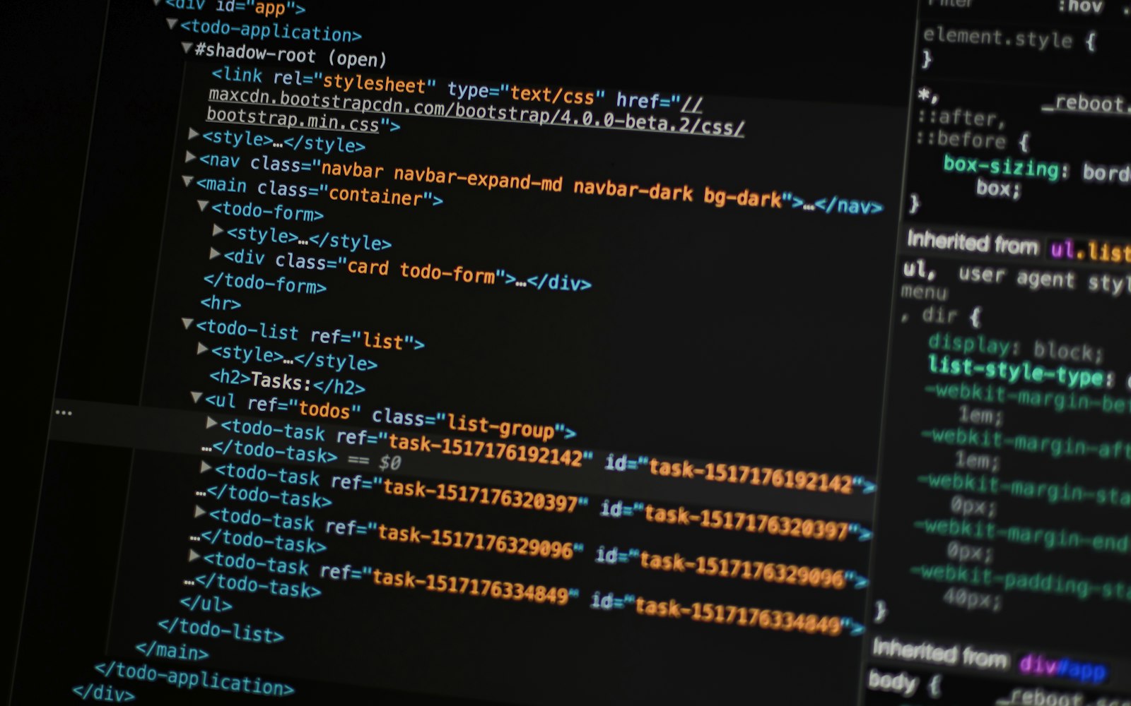 Code and system information displayed on a monitor